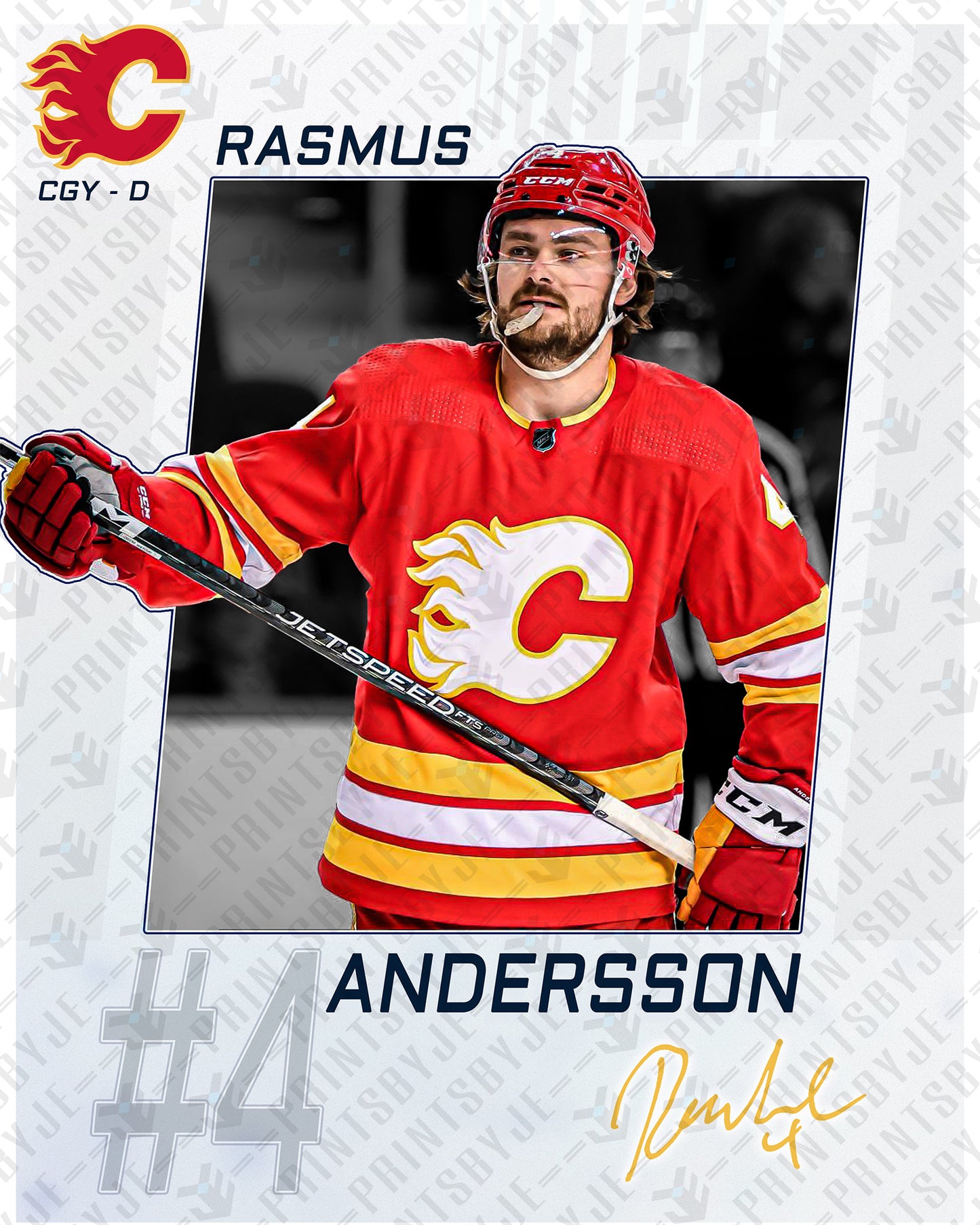 Calgary Flames - Rasmus Andersson #4 Player Portrait
