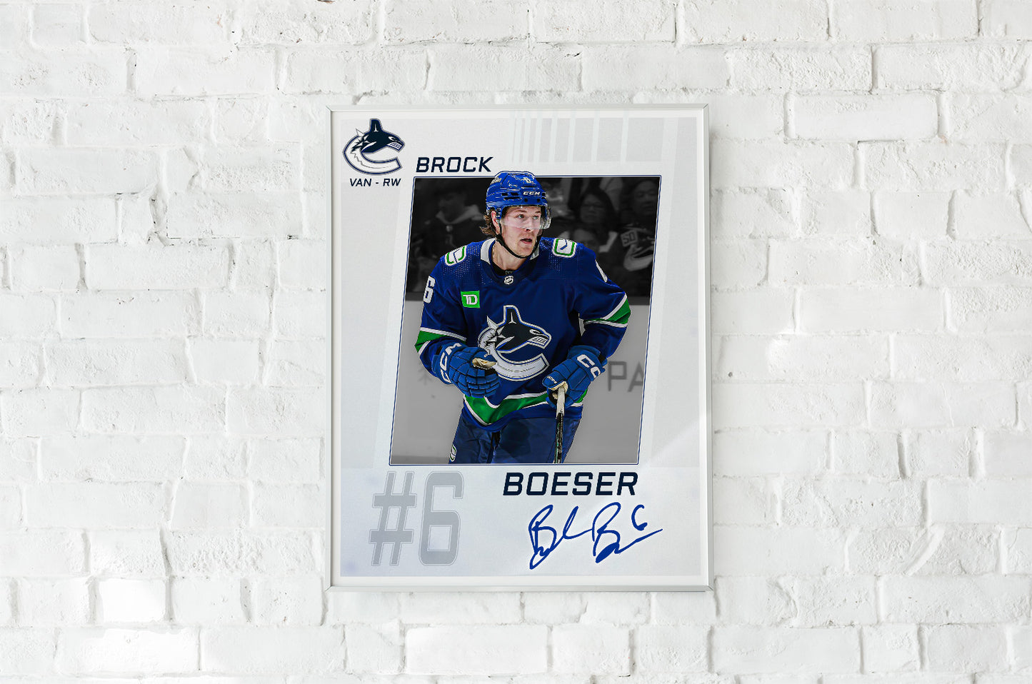 Vancouver Canucks - Brock Boeser #6 Player Portrait