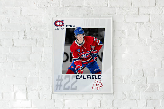 Montreal Canadiens - Cole Caufield #22 Player Portrait