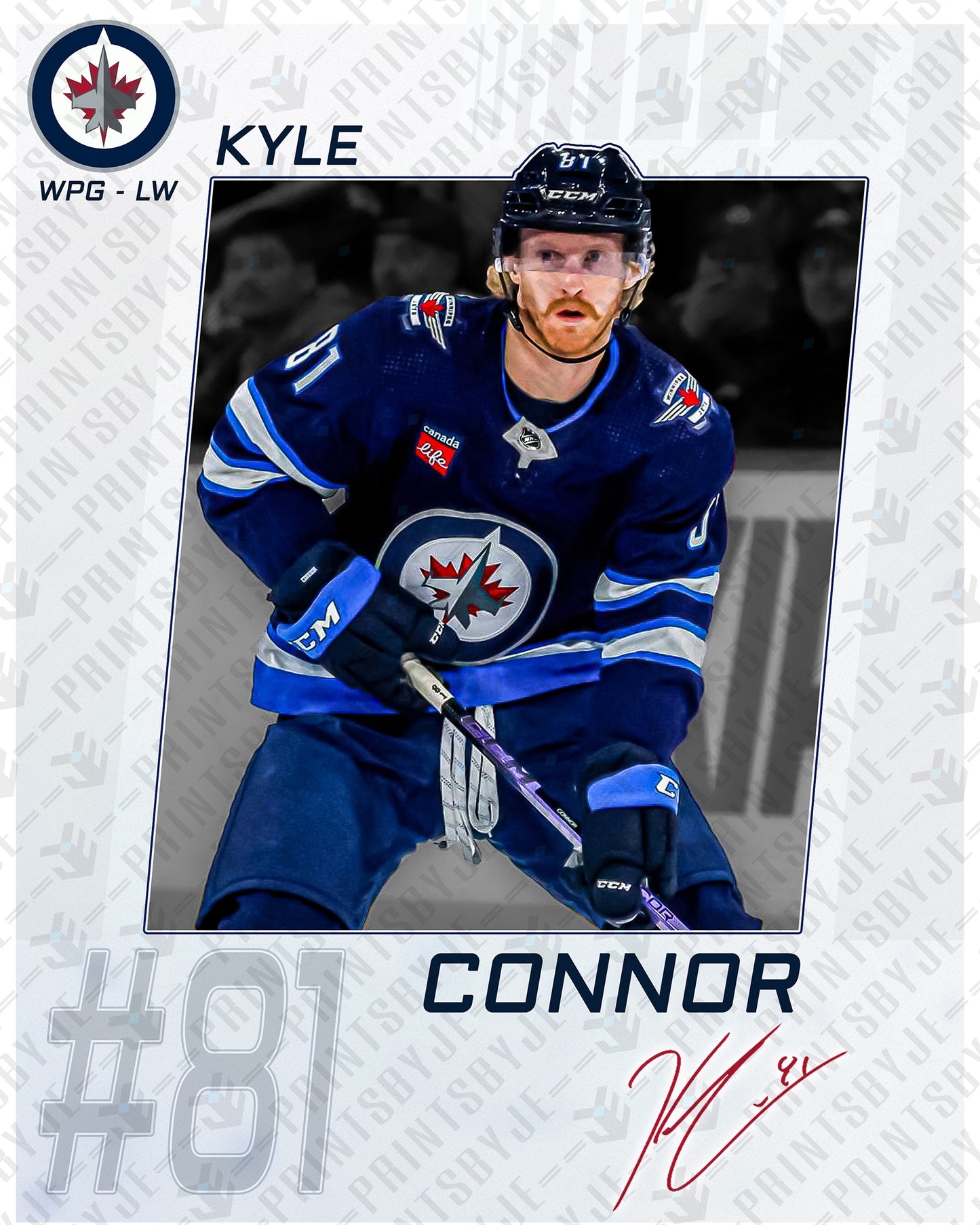 Winnipeg Jets - Kyle Connor #81 Player Portrait