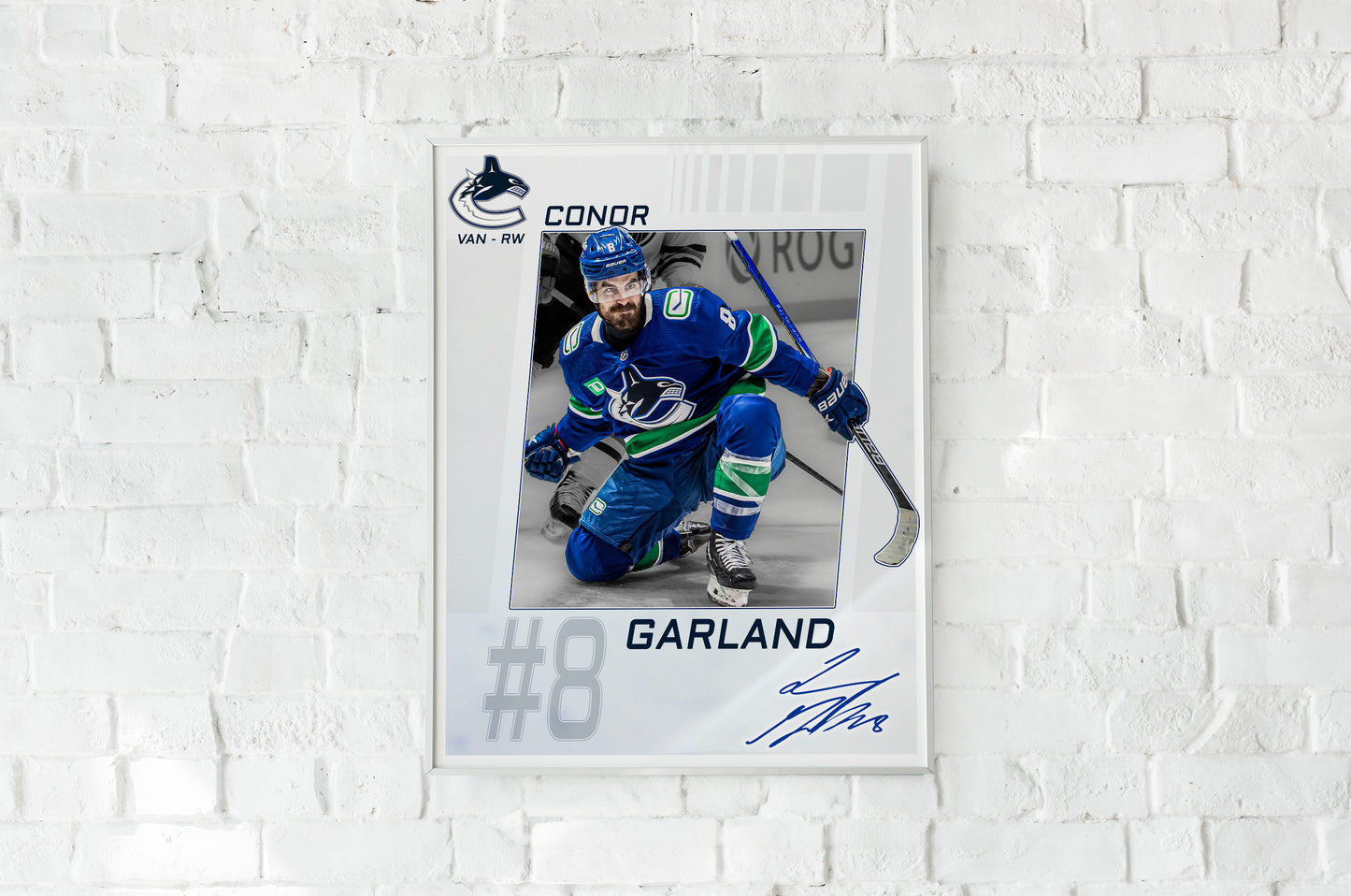 Vancouver Canucks - Conor Garland #8 Player Portrait