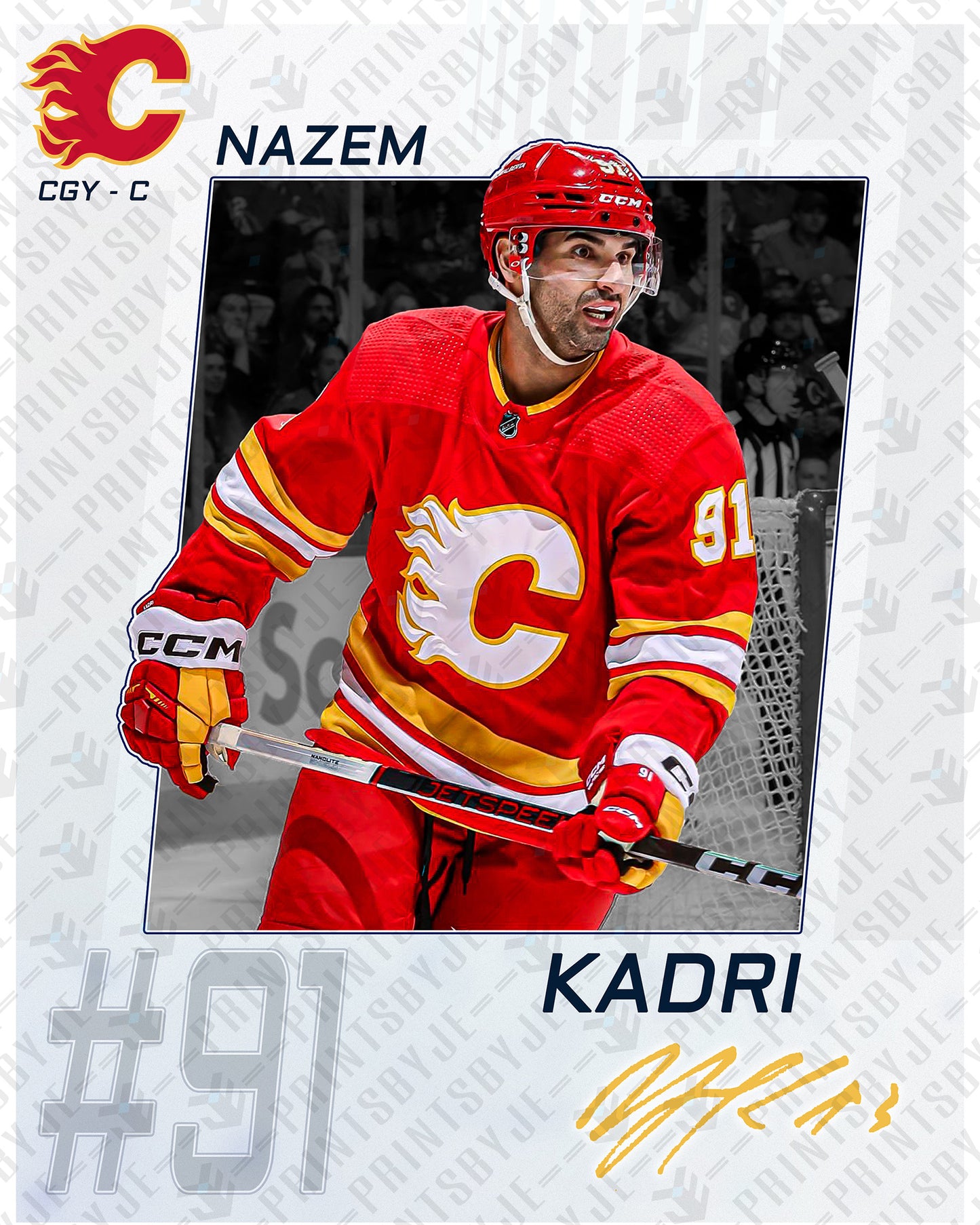 Calgary Flames - Nazem Kadri #91 Player Portrait