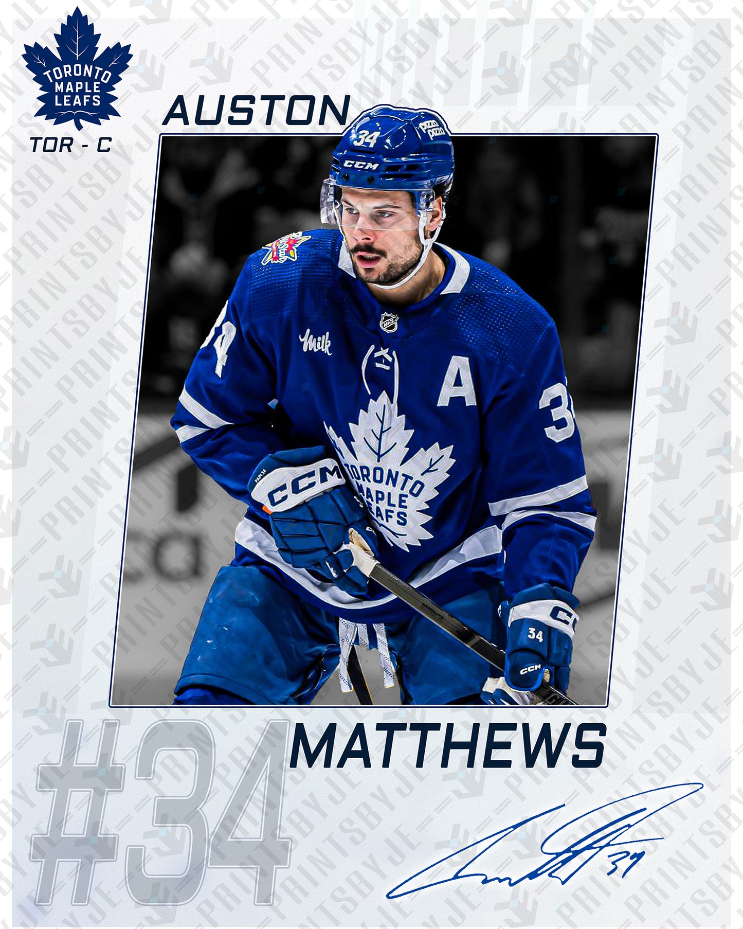 Toronto Maple Leafs - Auston Matthews #34 Player Portrait