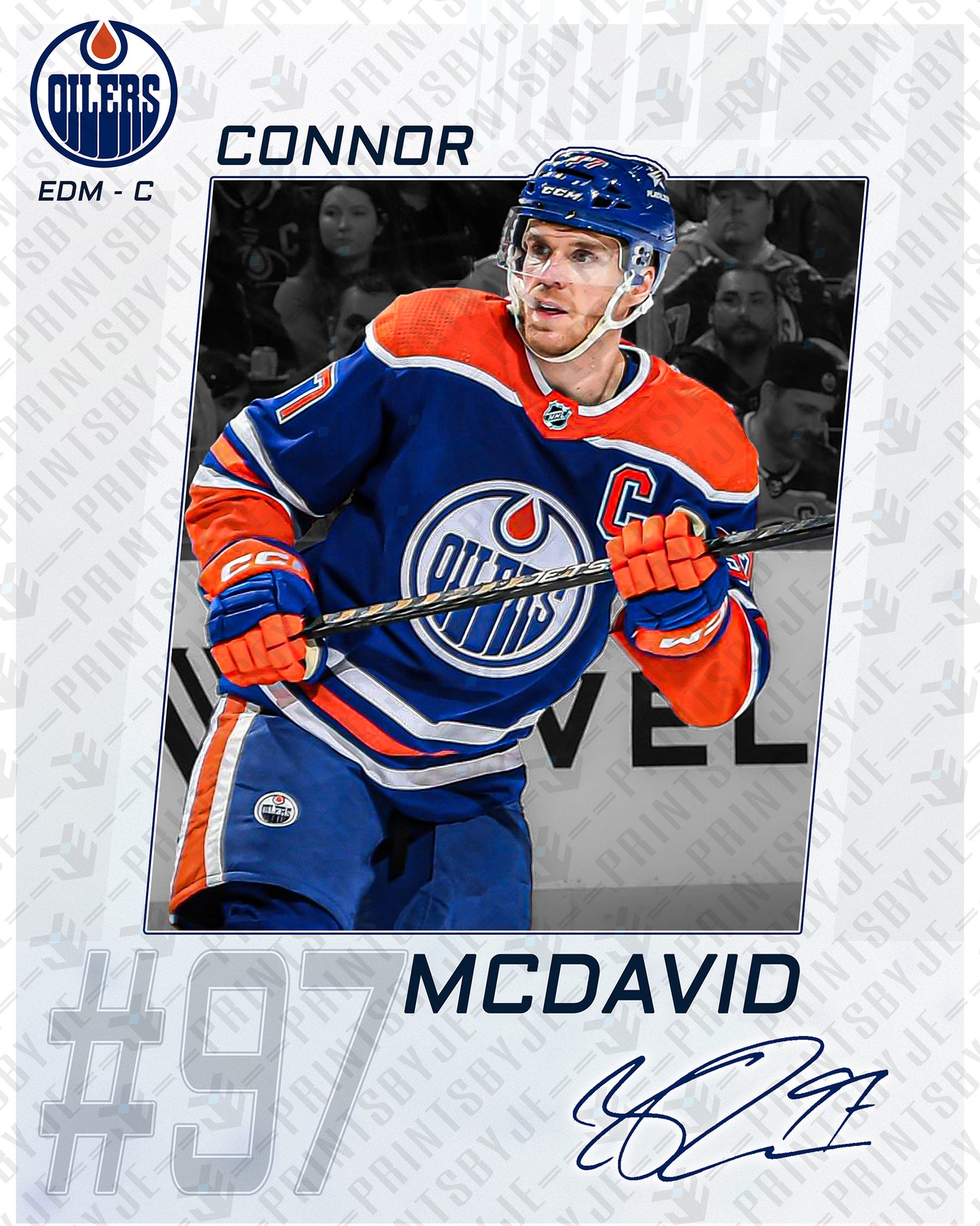 Edmonton Oilers - Connor McDavid #97 Player Portrait