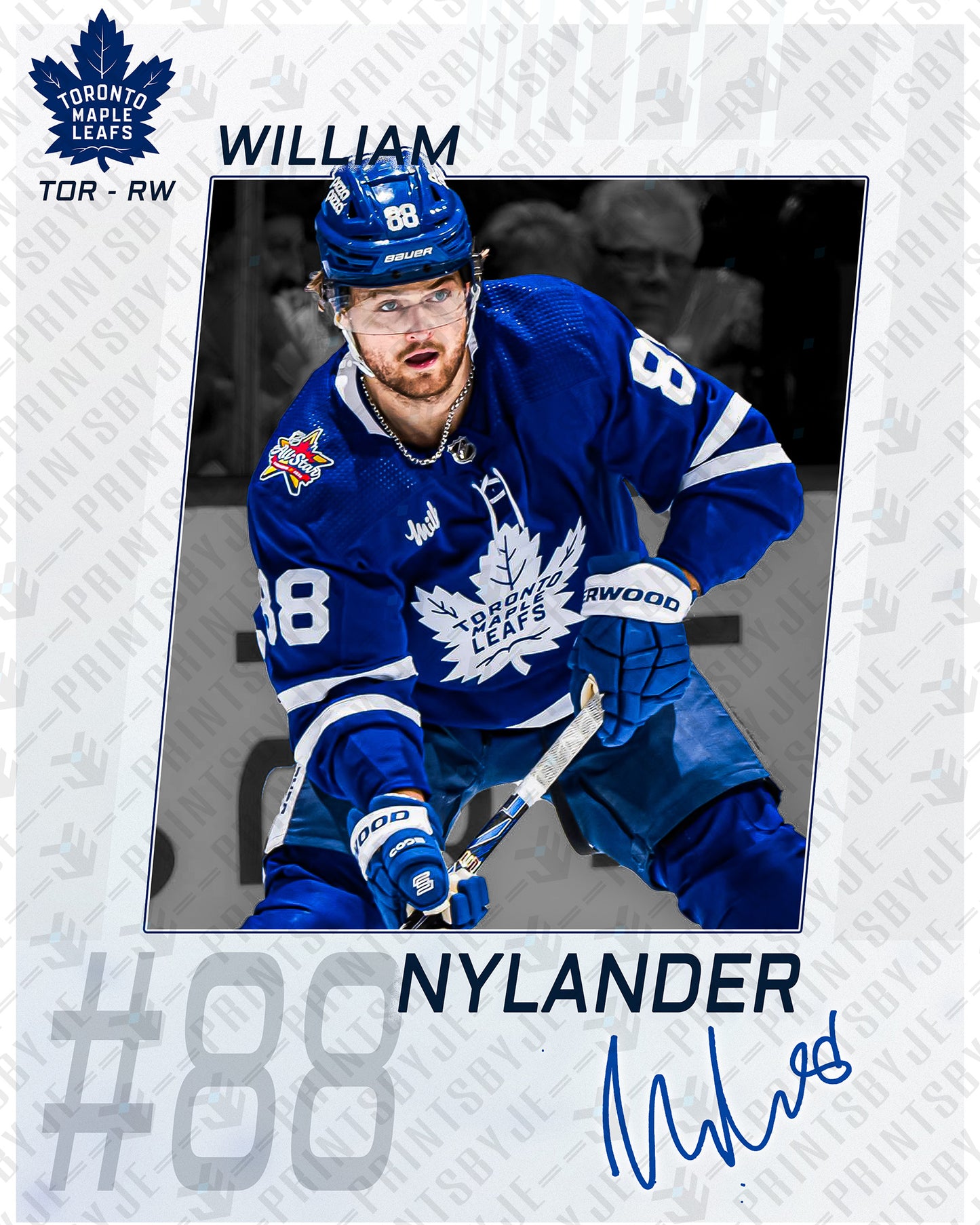 Toronto Maple Leafs - William Nylander #88 Player Portrait