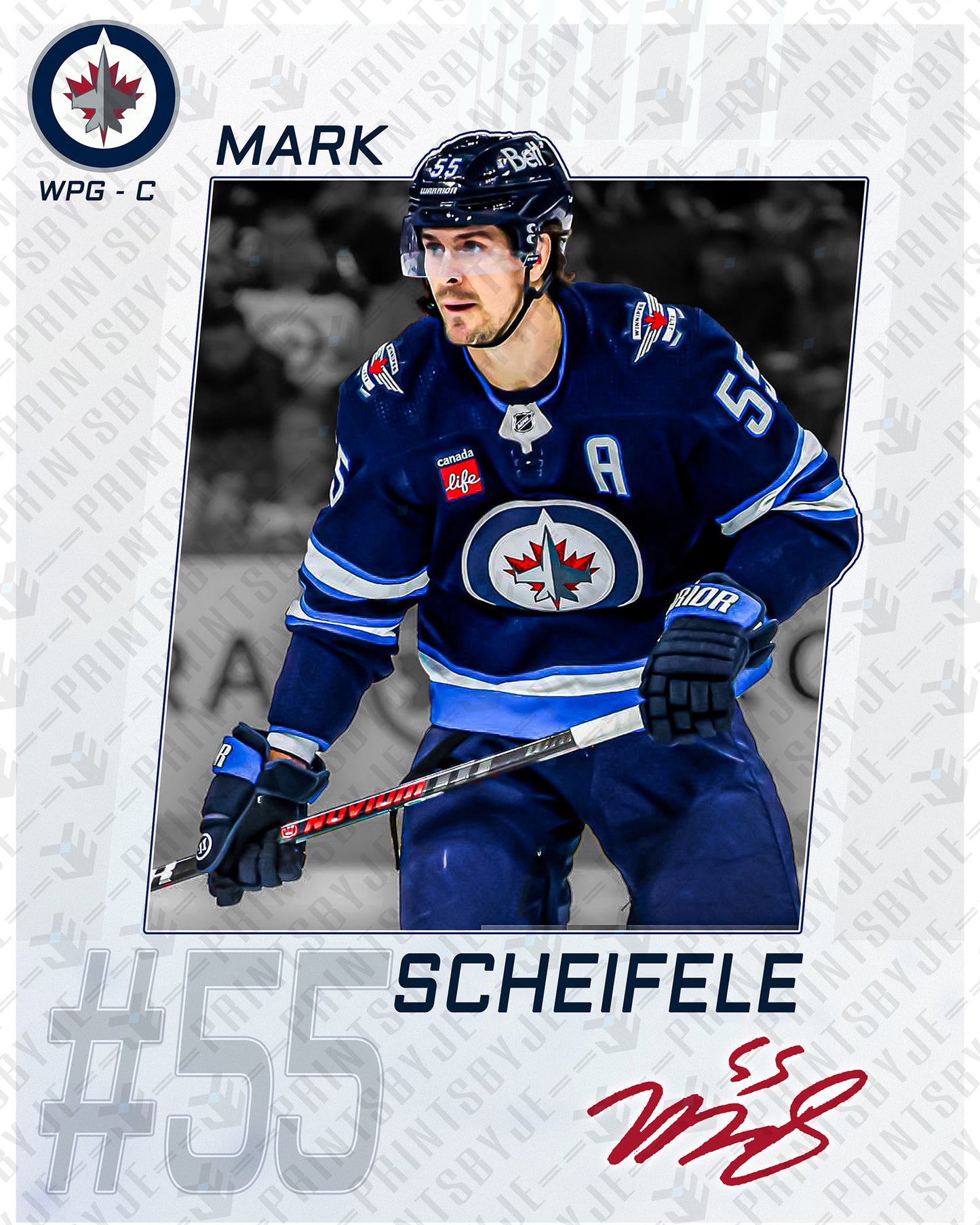 Winnipeg Jets - Mark Scheifele #55 Player Portrait