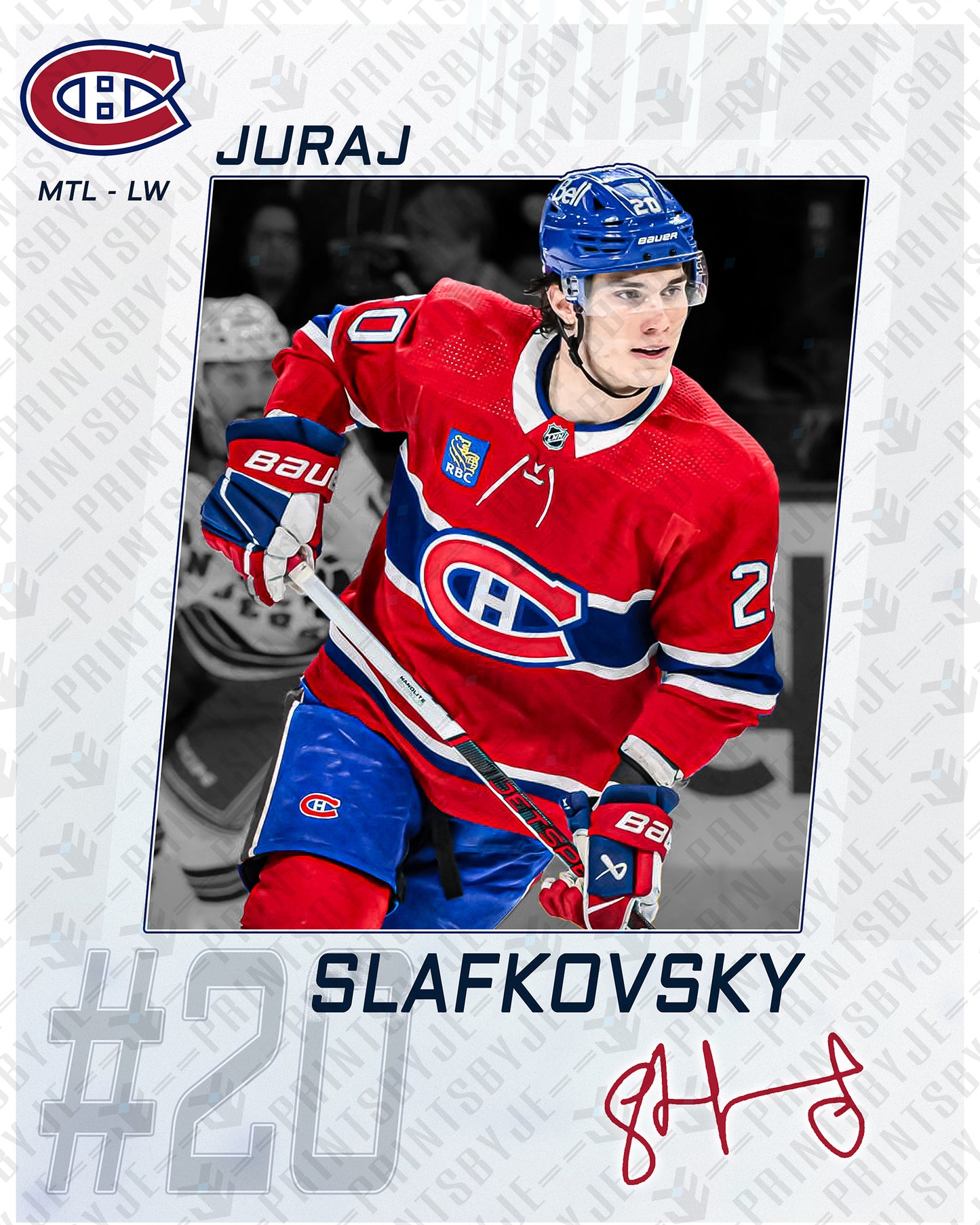 Montreal Canadiens - Juraj Slafkovsky #20 Player Portrait