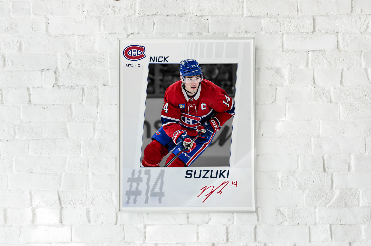 Montreal Canadiens - Nick Suzuki #14 Player Portrait