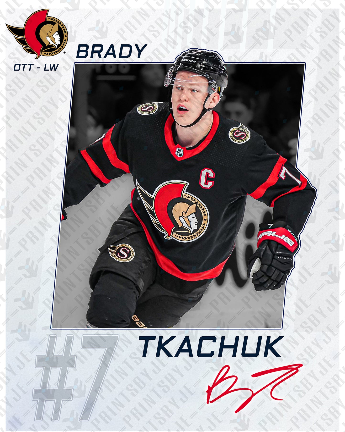 Ottawa Senators - Brady Tkachuk #7 Player Portrait